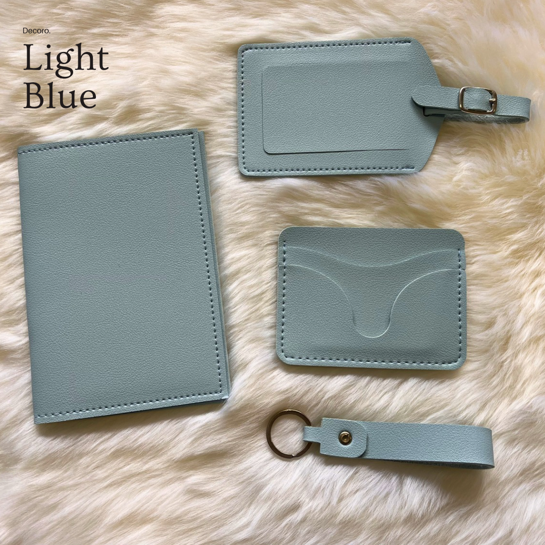 Leather Gift Set in Blue