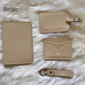 Leather Gift Set in Beige