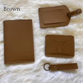 Leather Gift Set in Brown